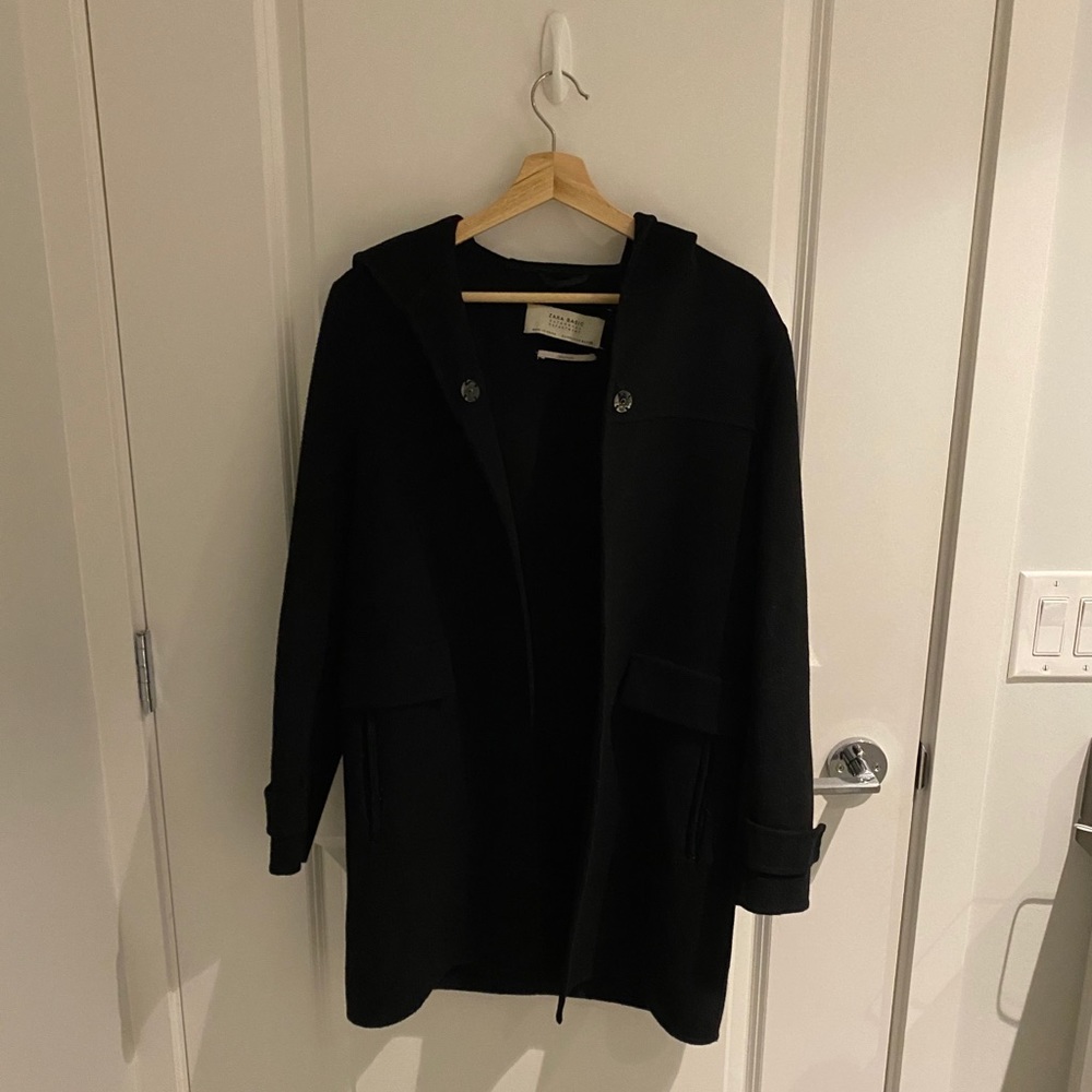 Zara Handmade Hooded Wool Coat